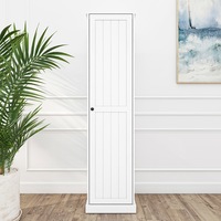 Hamptons 1 Door 5 Tier Shelf Multipurpose Cupboard