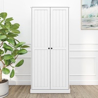 Hamptons 2 Door Broom Multipurpose Cupboard