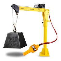 T-REX 800kg Electric Hoist Winch Swivel Crane Telescopic 12V 360 Degree Engine Car UTE Truck Lift