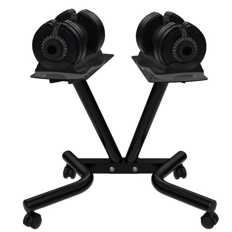 ATIVAFIT 2x 32.5kg Adjustable Dumbbell Set Weights Dumbbells Home Fitness Stand