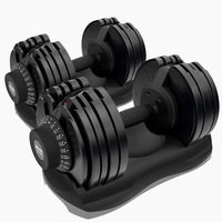 ATIVAFIT 2x 32.5kg Adjustable Dumbbell Set Weights Dumbbells Home Gym Fitness Hand