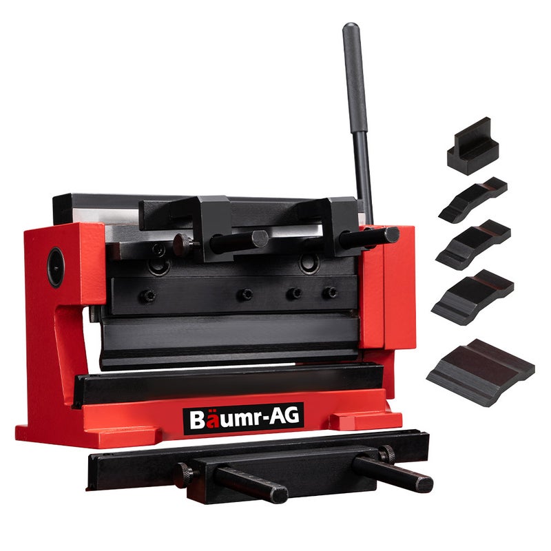 Baumr-AG 200mm Sheet Metal Shear & Brake Combination, Manual Bending Guillotine, Adjustable Mitre Gauges, 5 Precision Fingers