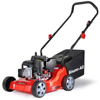 Baumr-AG Lawn Mower 139CC 16" Petrol Powered Hand Push Engine Lawnmower 16 Inch Catch, 4 Stroke