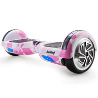 BULLET Gen III Hoverboard Scooter, Superior Self Balancing System, Dual Copper Motors, UL Certified, 6.5" Wheels, LED Lights, Carry Bag, Camo Pink