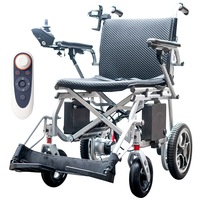 EQUIPMED Power Electric Wheelchair, Airline Approved Wheelchair, Extra Lightweight, Long Range, Lithium Batteries, Silver