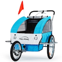 Tag-along Kids Bike Trailer Child Bicycle Pram Stroller Children Jogger Blue