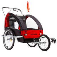 Tag-along Kids Bike Bicycle Trailer Child Pram Children Jogger Stroller - Red