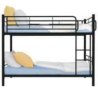 Kingston Slumber 2in1 Single Metal Bunk Bed Frame, with Modular Design, Dark Matte Grey