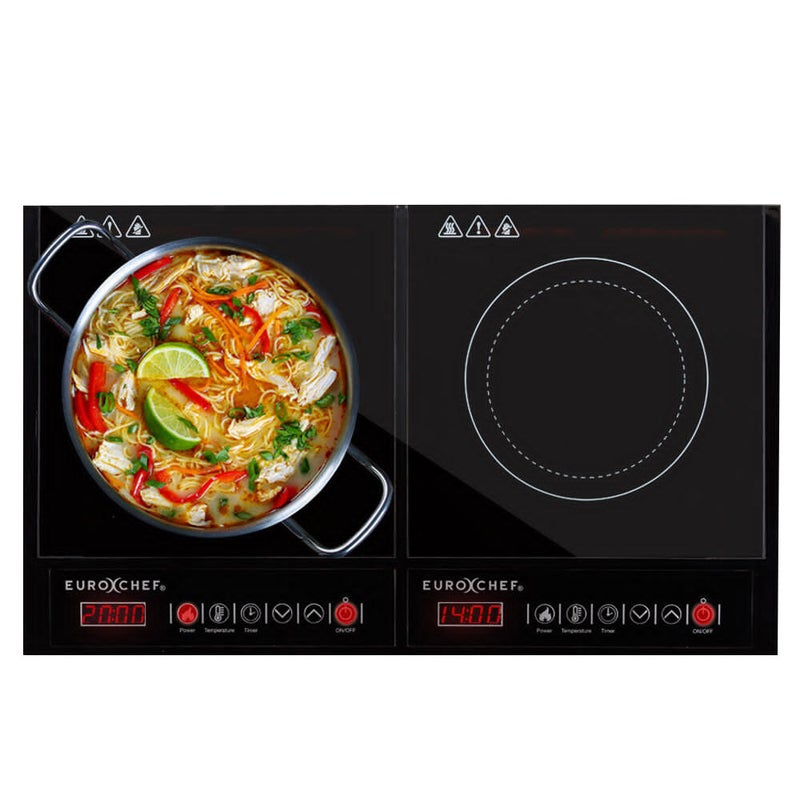 EuroChef Electric Induction Cooktop Portable Kitchen Ceramic Cooker 15AMP