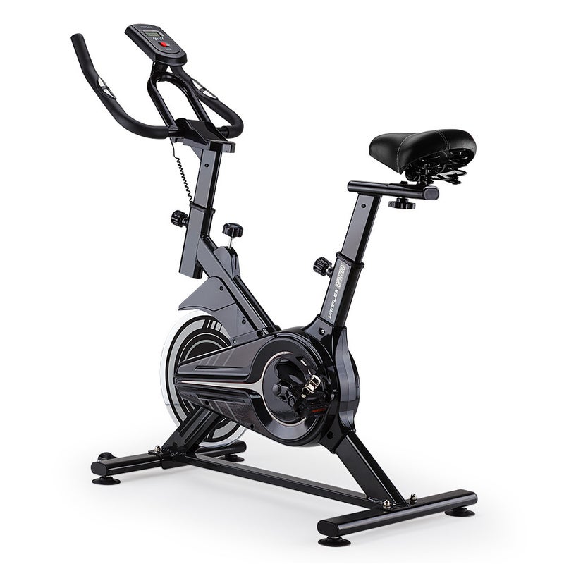 PROFLEX Spin Bike Flywheel Commercial Gym Exercise Home Fitness Grey Australia