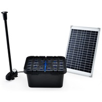 PROTEGE Solar Water Fountain Pond Pump Kit 10W with Eco Filter Box