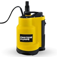 PROTEGE Tight Access Dirty Submersible Sump Water Pump, Integrated Float Switch