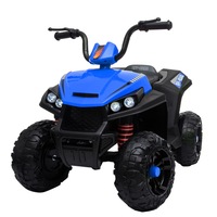 ROVO KIDS Electric Ride On Quad Bike ATV 12V Battery Electric Ride-On Toy, Black and Blue