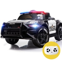 ROVO KIDS Ride-On Car Mustang Style Patrol Electric Battery Powered Toy, Remote Control, Black/White