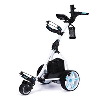 THOMSON Electric Golf Buggy Trolley Automatic Motorised Foldable Cart LED