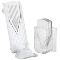 Appetito V Slicer With Storage - Julienne Mandolin Vegetable and Fruit Super Slicer