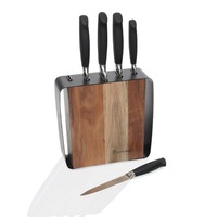 Stanley Rogers Framed Acacia Knife Block Set 6 Piece - 41413