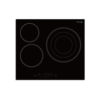 GASLAND chef 3 Burners Electric Ceramic Cooktop, 60cm Electric Cooker with Triple Ring Element, Smart Slide Touch Control Kitchen Stove, Keylock Timer Safety Function, Fashion Design and Easy to Clean