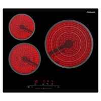GASLAND chef 60cm Ceramic Cooktop, 3 Burners Electric Cooker, 3 Zone Touch Control Kitchen Cooking Stove, 60cm Dual & Oval Zone Built in Electric Hot Plate