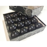 16 x Plain Black Balls 2 inch Pool Snooker Billiard (Bulk Buy for pubs and clubs)