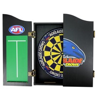 Adelaide Crows AFL Dart Board and Cabinet Set
