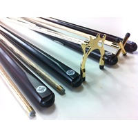 Pool Snooker Billiard Cue Ash PRO Rest Set (Rest, Spider, 2 x Cues) BRASS FITTINGS