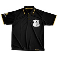 Bundy Bundaberg Rum Pocket Bear Men's Polo Tee T-Shirt Black