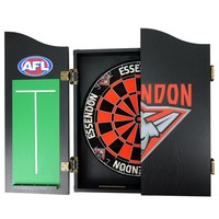 Essendon Bombers AFL Dart Board and Cabinet Set