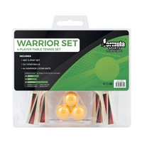 Formula Sports WARRIOR 4 Player Table Tennis Ping Pong Set 4 Bats 3 Balls