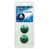 GREEN Pool Snooker Billiard Cue Table Chalk Holder Rubber Holder VALUE PACK OF 2