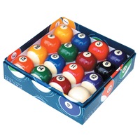 Large Numbered Pool Snooker Billiard Balls Big's Little's - 2 & 1/4 inch - Colour Box