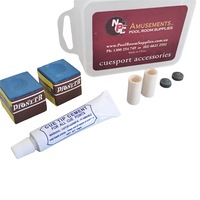 NPC Pool Snooker Billiard Cue Tipping Accessories Repair Kit Tips Glue Ferrules Chalk