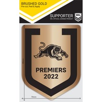 Penrith Panthers NRL Brushed Gold Decal Sticker 2022 Premiers Premiership