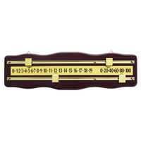 Pool Billiard Table Snooker Scoreboard Mahogany and Brass
