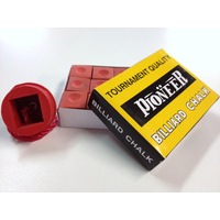 Pool Snooker Billiard Cue Tip Table Red Chalk + Red Chalk Holder