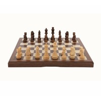 Quality DAL ROSSI Wooden Chess Set 12" Family Board Game