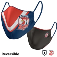 Sydney Roosters NRL Large Adult Reversible Washable Face Mask