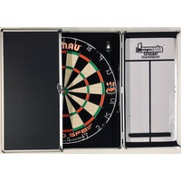WINMAU PRO SFB Bristle Dart Board Set - Aluminium Alloy Cabinet - 6 x Darts