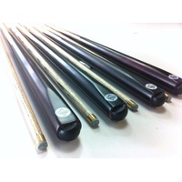 WOODEN POOL SNOOKER CUE SET 4x Two Piece Cues with 10mm pool cue tips (ASH PRO)