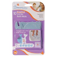 10pc Dreambaby Watch Your Step Heat Alert Baby Anti-Slip Bath Mats Safety Strips