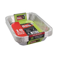 10PK Lemon & Lime 32x26.5x6cm Aluminium Foil Tray BBQ/Oven Roasting/Baking Tray