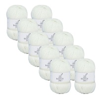 10x Malli Blend Basic 100g Acrylic/Polyester Yarn Craft Knitting/Crochet Cream
