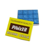 12PK Formula Sports Pioneer Cue Chalk Snooker/Billiard Accessory Square Blue