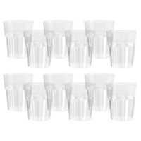 12x Lemon & Lime 350ml Plastic Drinking Cup Water Tumbler Outdoor Tableware CLR