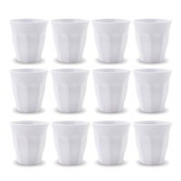 12x Lemon Lime Melamine Cup Drinking 300ml Water/Juice Kitchen Drink Tumbler WHT