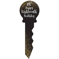 18th Birthday Key Black And Gold 30cm Novelty Celebration Signing Gift Set
