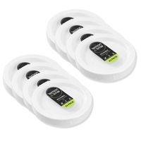 200pc Lemon & Lime Reusable Plastic Side Plate Round 18cm Picnic Dish White
