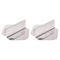 2x Appetito Stainless Steel Sandwich/Toast/Bread Slicing/Cutting Guide/Holder