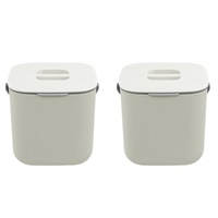 2x Boxsweden Kitchen 7L Compost Bin Rubbish/Garbage Storage w/ Strainer Assorted