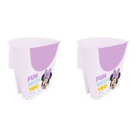 2x Minnie Mouse Plastic Shampoo Rinser Kids Shower Bathing Cup w/ Handle Purple